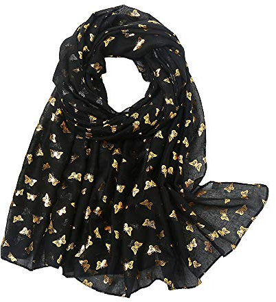 KAVINGKALY Mesdames Plumes Écharpe Rose Gold Glitter Plume Imprimer Foulards Fête De Mariage De Mode châle