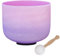 TRAYAYA 432hz Crystal Singing Bowl Pink Purple Colour F Note Heart Chakra Frosted Crystal Singing Bowl 8 Inch