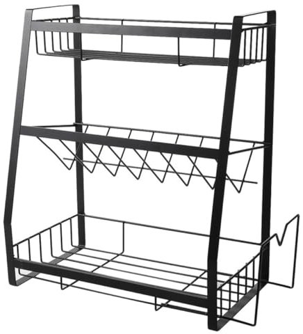 COLLBATH Küche Gewürz Rack Gewürz Organizer Gläser Drei-schicht Gewürz Montieren Eisen Regal Küche Liefert