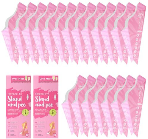 L.StarryIsland Urinoir Femme Portable Jetable, Emballage en Boîte Colorée, Imperméable Cônes pour Pipi Femme, Pipi Debout Femme, Adapté pour Les Voyages Camping et Activités de Extérieur (40)