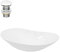 LuxeBath Waschbecken Keramik 640x365x130 mm oval Weiß mit Ablaufgarnitur Weiß, Kieselstein Form, Aufsatzwaschbecken für Badezimmer/Gäste-WC, Modernes Aufsatzbecken, Waschtisch Waschschale Waschplatz