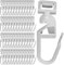 YUNYU Lot de 60 crochets coulissants universels en plastique de 34 mm pour caravane, camping-car et maison (blanc)