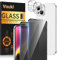 Vauki Verre Trempé Mat pour iPhone 14 Anti Espion avec Protection Caméra Arrière [2+2 Pièces],Dureté 9H Vitre Film écran Mate Anti-Reflet Anti Rayures Anti Spy HD Transparent Matte Protecteur