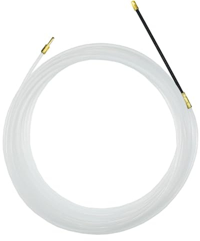 Kabeleinziehhilfe, Kabel Einzugshilfe, 10 Meter, 3mm starke Einziehfeder, Nylon-Einziehspirale, Einziehdraht für Leerrohre(Größe:3mm x 10m)