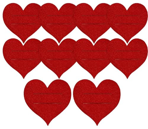 Generisch Besteckhalter Für Partys | 10 Stück Herz Bestecktaschen,Filz-Besteckhalter für Feiern,Für Valentinstag Abendessen Hochzeit Geburtstag Muttertag Verlobung