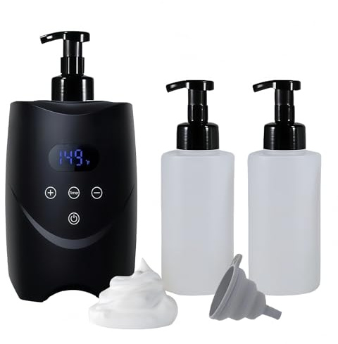 JOSBES Professional Hot Lather Machine, Fast Heating Barber Foam Machines, Shaving Foam Warmer for Men, with 2pcs 500ml Bottles for Shaving, Massage, Barber Shop, Home & SPA