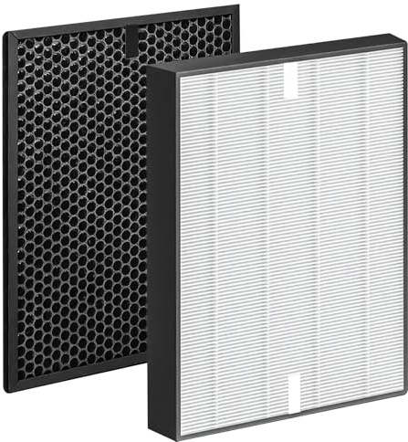 FY2420/30 FY2422/30 Filtro de Repuesto Compatible Con Philips AC2882, AC2885, AC2887, AC2889, AC2892, AC3829, Series 2000 Y 3000, 1 Filtro HEPA y 1 Filtro de Carbón Activo