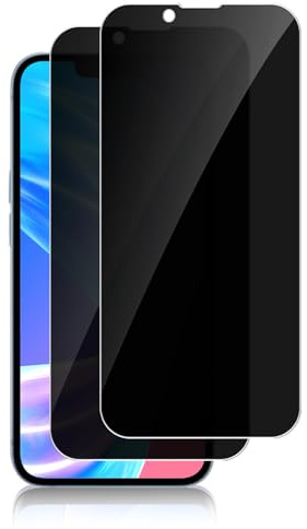 2 Pièces Verre trempé pour iPhone 14/13/13 Pro, 0,33mm Couverture 3D Anti-Rayures Anti Espion Vitre Protection, Dureté 9H, Toucher sensible Protection écran, Sans Bulle 13 Pro Spy Protection D'écran