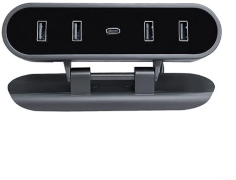 Qualoramall Auto Faltbar Ladegerät Hub Unterbildschirm Dockingstation für Tesla Model 3 und Model Y 2021-2023 USB Shunt Adapter mit Splitter Verlängerung für Dashcam Sentry
