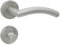 domino Türgriff Drückergarnitur WC - Badezimmer Set Rund-Rosette für Badezimmertüren Set WC – Rosetten-Garnitur Edelstahl Türdrückergarnitur PRADO-R INOX