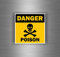 Akachafactory Aufkleber Sticker Auto Motorrad Tuning JDM Bomb Gefahr Gift mit Totenkopfmotiv