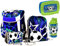 SCOOLSTAR Schulranzen Fußball ergonomisch + anatomisch Schulrucksack | mit Reflektoren Tornister | Grundschule | SEHR LEICHT | Set 5 teilig | inkl. Sportbeutel, Federmäppchen, Brotdose, Trinkflasche