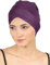 Deresina Headwear W Front Chemo Kopfbedeckung für Damen, Bambus Turban Mützen für Krebspatienten, Kappe fur Chemotherapie(Maulbeere)