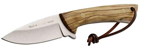 Muela Cuchillo Colibri COL-9.OL hoja de acero MoVa de 9 cm y empuñadura de madera de olivo para Caza, Pesca, Supervivencia y Bushcraft - Realizado en Ciudad Real