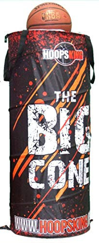 HOOPSKING Big Cone Sport-Trainingskegel (schwarz), ideal für Basketball, Fußball, drinnen oder draußen