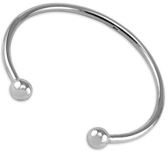 Treasure Bay Women's Solid 925 Sterling Silver Bangle Bracelet Torque Bangle