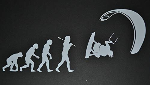 myrockshirt Evolution vom Affen zum Kitesurfer ca 20cm Kitesurfing Kitesurfen Aufkleber Sticker Autoaufkleber Profi-Qualität Sticker UV-fest