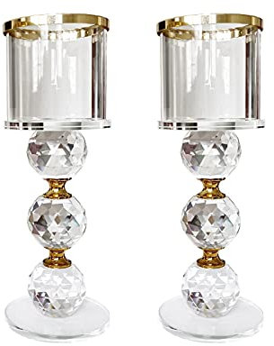 Set di portacandele in cristallo, set di portacandele alla moda, porta candeliere, portacandele per tavolo, portacandele