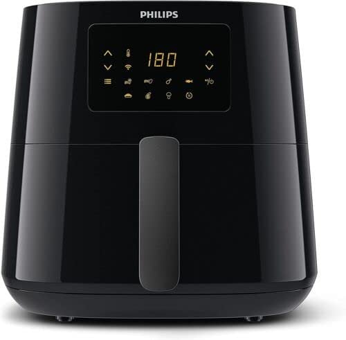 Philips Airfryer Essential XL Connected - 6.2 L, Smart wifi connected (NutriU App), Alexa compatibile, 7 preset, Digital display, Low Fat fryer, Black (HD9280/91)