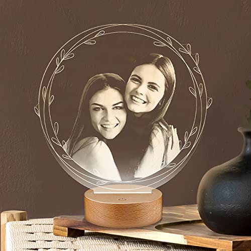 Lampephoto.fr - Personalisierte lampe mit foto und text durch Lasergravur. Geburtstagsgeschenk fotolampe Geschenkidee für weihnachten. Geschenk für Mann und Frau. 3D lampe mit Bild. Fotogeschenk