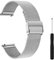 ACTECH Correa para Samsung Galaxy Watch Active/Active 2/Galaxy Watch 42mm/Gear S2/Huawei Watch 2/GT 2 42mm Pulsera, 20mm Malla de Acero Inoxidable Pulsera (Plata)