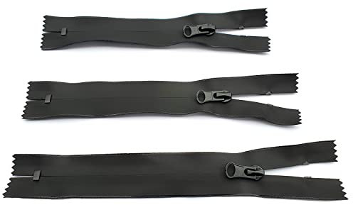 everest1953 Nähen, reparieren: wasserdichter Outdoor Reißverschluß 16 18 oder 20 cm für Jackentaschen etc. TPU beschichtet schwarz matt (20 cm)