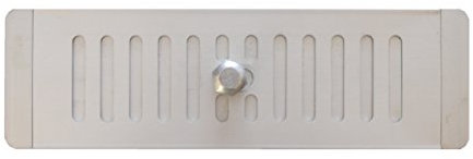 Rejilla de Ventilación Ajustada Hecha de Aluminio Anodizado, Ideal para Armarios y Gabinetes, Parrilla de Ventilación de Aluminio Regulada, Salida de Aire de Apertura y Cierre. (25 x 8 cm)