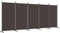 vidaXL Paravent 5-TLG. Raumtrenner Raumteiler Trennwand Umkleide Sichtschutz Spanische Wand Wohnzimmer Schlafzimmer Braun 433x180cm Stoff