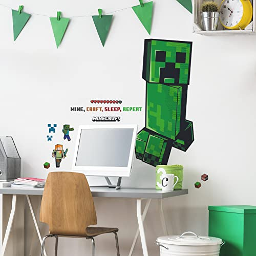 RoomMates RMK5360GM Minecraft Creeper Giant Peel and Stick Wall Decals