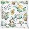 TupTam Kissenbezug Gemustert Bunte Kissenhüllen Dekokissen für Baby und Kinderzimmer, Farbe: Tiere in Blättern/Braun/Grün, Größe: 80 x 80 cm