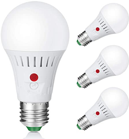Elrigs E27 LED Lampe mit einstellbarem Dämmerungssensor, 7W Lichtsensor Glühbirne ersetzt 60W, verstellbarer Tageslichtsensor, Kaltweiß(6000K), 4er Pack