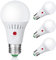 Elrigs E27 LED Lampe mit einstellbarem Dämmerungssensor, 7W Lichtsensor Glühbirne ersetzt 60W, verstellbarer Tageslichtsensor, Kaltweiß(6000K), 4er Pack