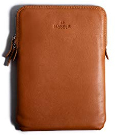 Harber London - Custodia in Pelle per iPad | Compatibile con iPad Air (2019/2022) | Color Cuoio | Realizzata a Mano con Materiali certificati durevoli ed ecocompatibili