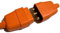 Mr. Gadget's Solutions 10Amp In-Line Flex Connector 3 Pin Cable Wire Joiner 3 Core Mains Plug Orange Heavy Duty