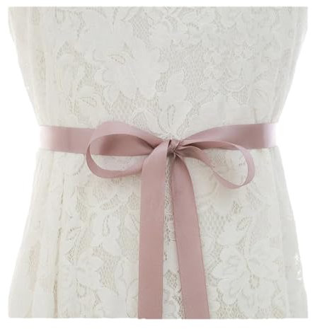 Dcvmvmn Ceinture faite à la main avec perles et strass pour demoiselle d'honneur, robes de mariée, ceintures en cristal, F, Rose gold Applique