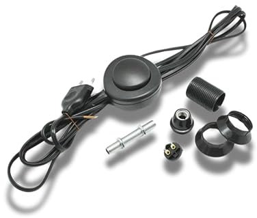 Kit de lampadaire DIY - Douille E14 Noir avec câble de 3 m - Pour lampes avec abat-jour - Interrupteur à pied et instructions de montage - Hanna's Laden