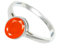 JEWELFORCE 925 Sterling Silber Karneol Edelstein Ring Herren Damen Stein Band Ring Alle Größen Ring Handgefertigter Schmuck JSR-1156AF_54 (17.2)
