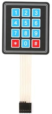4 12 16 20 Key 4 * 4 Membrane Switch Keypad 1x4 3x4 4x4 4 * 5 Matrix Array Matrix keyboard smart car 1/2/5/10Pcs IDGTTLDF(12 Key,One Size)