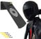 Area1 Motorrad Helmhalterung mit Kleiderhaken für Lederkombi. Motorradhelm Ständer.