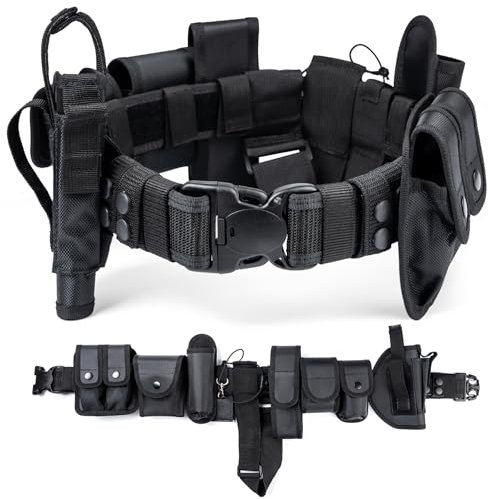 FREE SOLDIER Mehrzweck-Taktikgurt, Geeignet für Militär- und Polizeieinsätze. Aus 600D Nylon-Material, Ausgestattet mit 10 Erweiterungstaschen, Verstellbar und mit Modularem Ausrüstungssystem