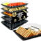 Sandwich Platter Trays with Lids - 6 Pack Reusable Catering Trays with Lids (34cm x 24cm x 7.5cm) - Party Food Trays for Tea Time Snacks, Sandwiches, Cake, Treats, Sushi and Meal Prep