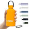 Exllena Petite Gourde Isotherme 350 ml avec Poignée Pratique - Mini Bouteille Isotherme avec Isolation 12h Chaud/24h Froid, Revêtement Anti-Dérapant - Étanche Sans BPA (Mangue)