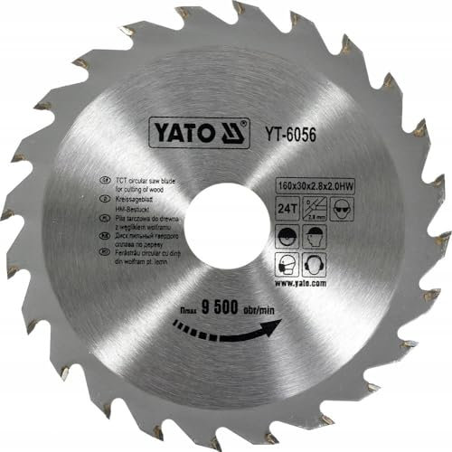Yato yt-6056 – TCT Sägeblatt-Holz 160 x 24 x 30 mm