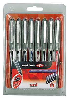 uni Eye Fine UB157 Tintenroller 8 Stück farblich sortiert