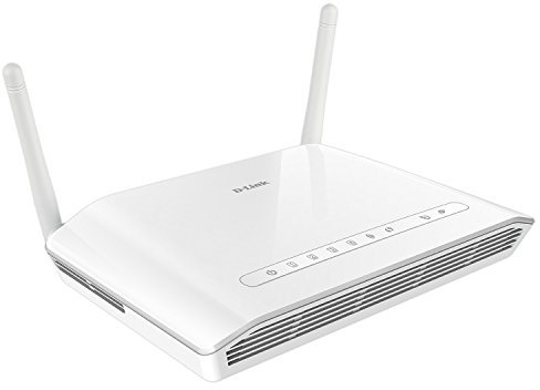 D-Link DSL-2745 Modem Router ADSL2/2+, Tecnologia Wireless N300, 4 Porte 10/100 Mbps Fast Ethernet, Bianco