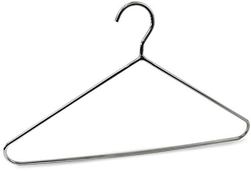 GERSO 50 Stück Kleiderbügel Stahl Metall verchromt 45cm breit 6mm stark Industrie Feuerwehr Polizei belastbar