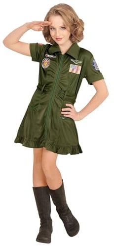 W WIDMANN MILANO Party Fashion - Costume enfant pilote d'avion de combat, robe, uniforme, Armée, déguisements de carnaval