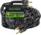 GearIT Câble d'enceinte Hi-Fi en cuivre sans oxygène CL2 tressé robuste avec fiches bananes - 2 x 2,5 mm - Noir - Calibre 14 AWG, 3 m