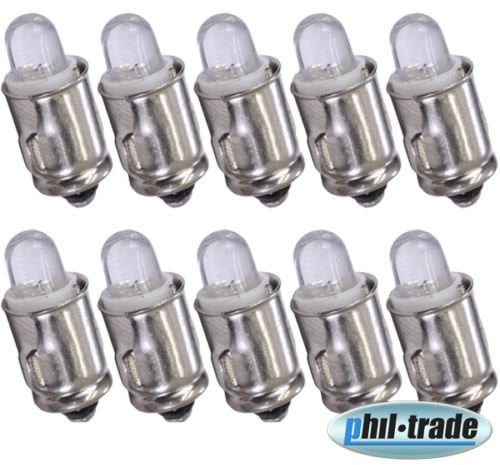 LED BA7S 12V hell Tacho Instrumenten Beleuchtung Licht Lampe Auto Weiß 10 Stück