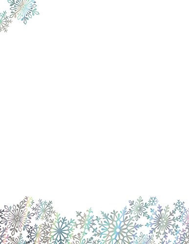 Tolle Papiere. 2015046 Schneekugel Briefkopf, 80 Stück, 27,9 x 21,6 cm Rainbow Snowflake